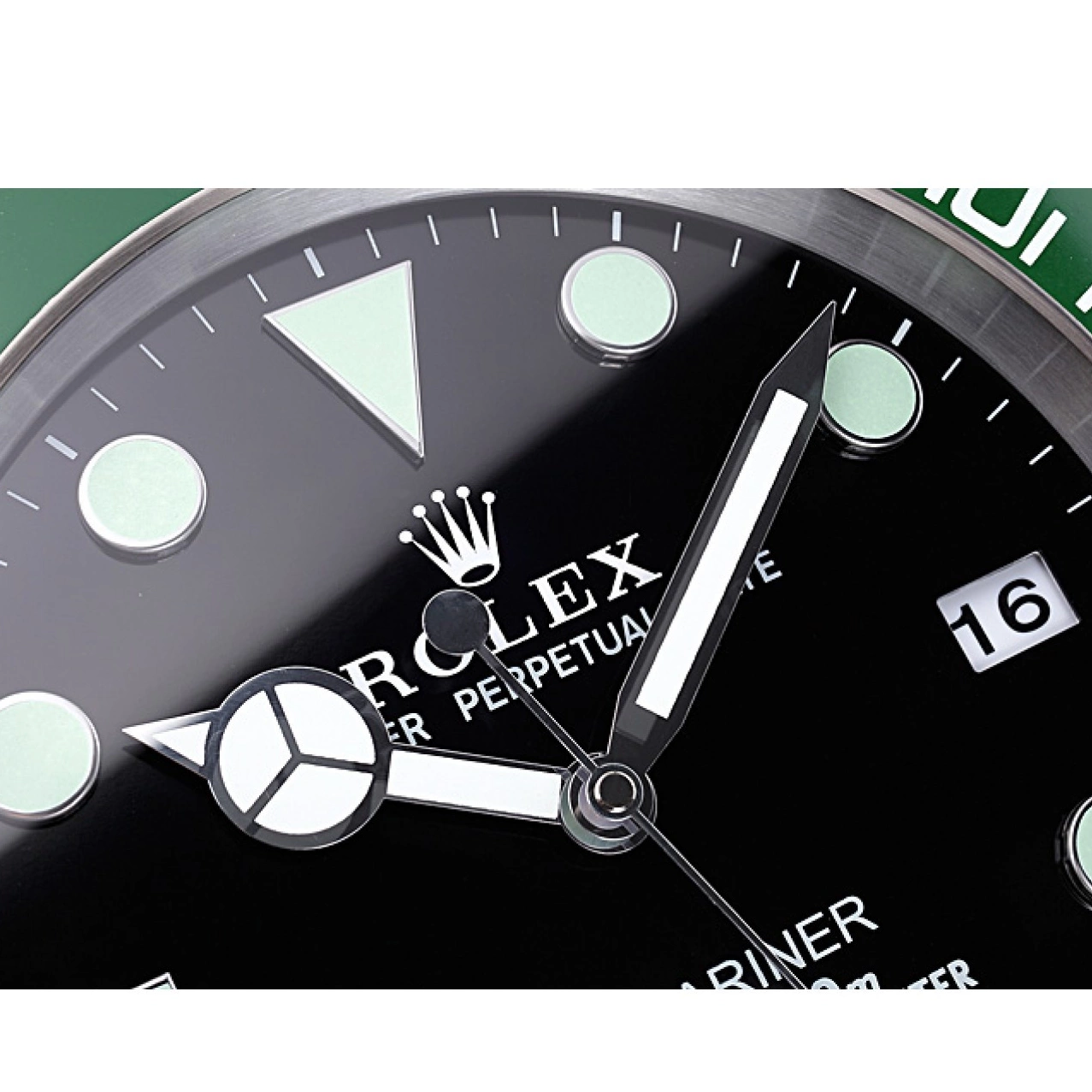Rolex copies cheap Wall Clock Silver-Green Rolex Submariner 621912 0613
